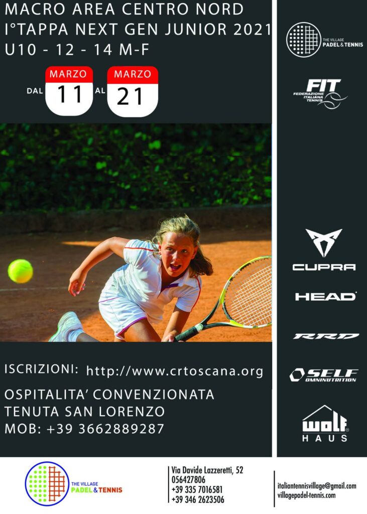 Torneo di Tennis a Grosseto: Macro Area Centro Nord I Tappa Next Gen Junior 2021
